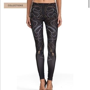 McQ Alexander McQueen Zipper-Print Jersey Leggings